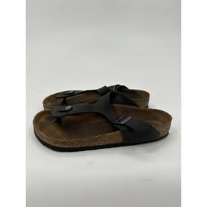 Birkenstock Gizeh Birko-Flor women's sandals Black Patent size US W8 M6